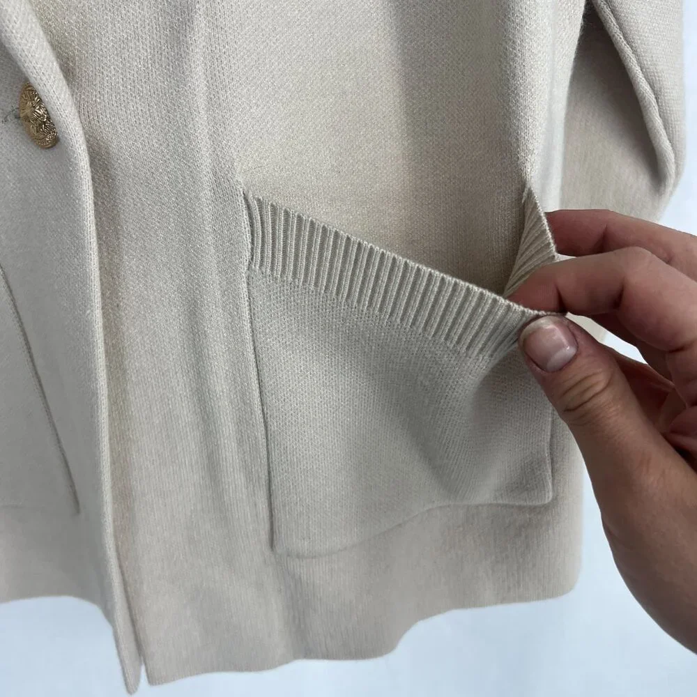 Sioni Cream Knit Blazer